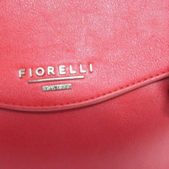 FIORELLI DOUBLE COMPARTMENT LARGE RED WOMEN'S 13" x 8" HANDBAG DOUBLE HANDLES - Picture 2 of 7